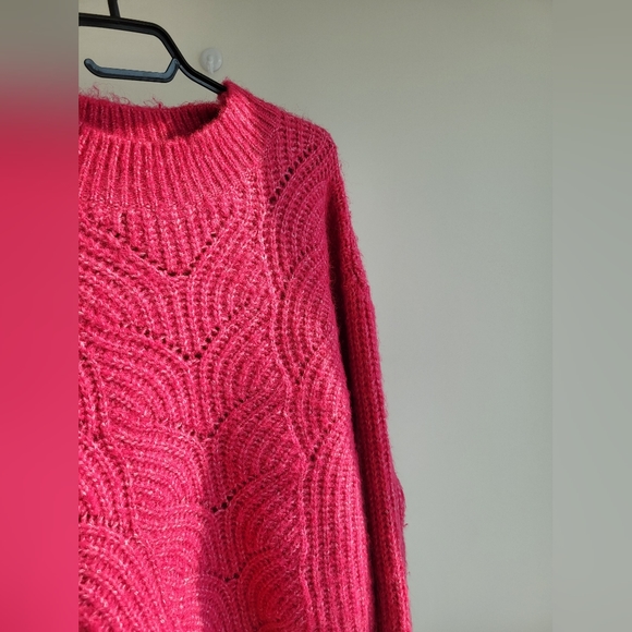 Mango Drop Shoulder Swirl Sweater - Size M - Picture 2 of 7